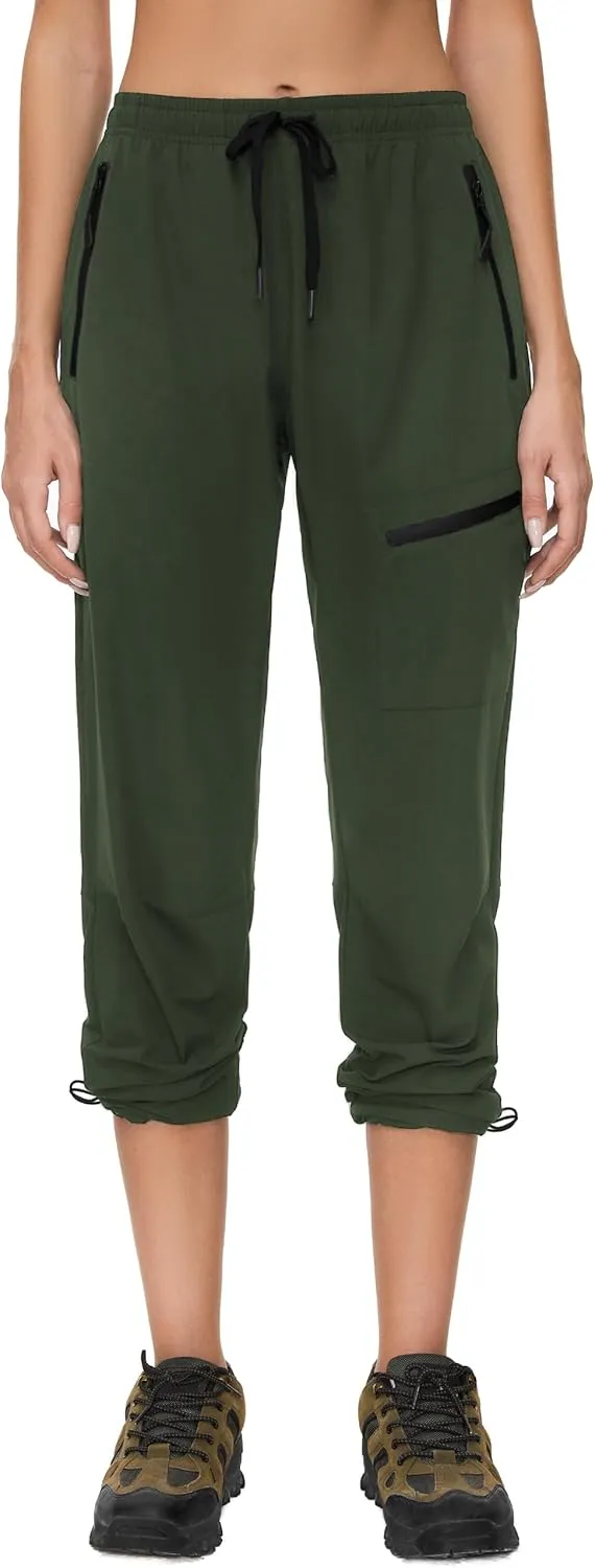 Women's Tall Hiking Pants 31/33/35/37 Inseam Quick Dry Lightweight Water Resistant Cargo Pants 4 Zipper Pockets