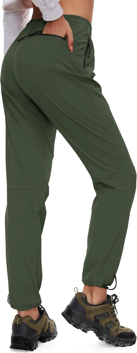 Women's Tall Hiking Pants 31/33/35/37 Inseam Quick Dry Lightweight Water Resistant Cargo Pants 4 Zipper Pockets