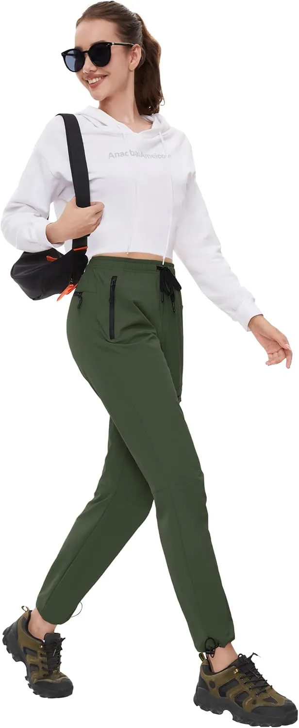 Women's Tall Hiking Pants 31/33/35/37 Inseam Quick Dry Lightweight Water Resistant Cargo Pants 4 Zipper Pockets