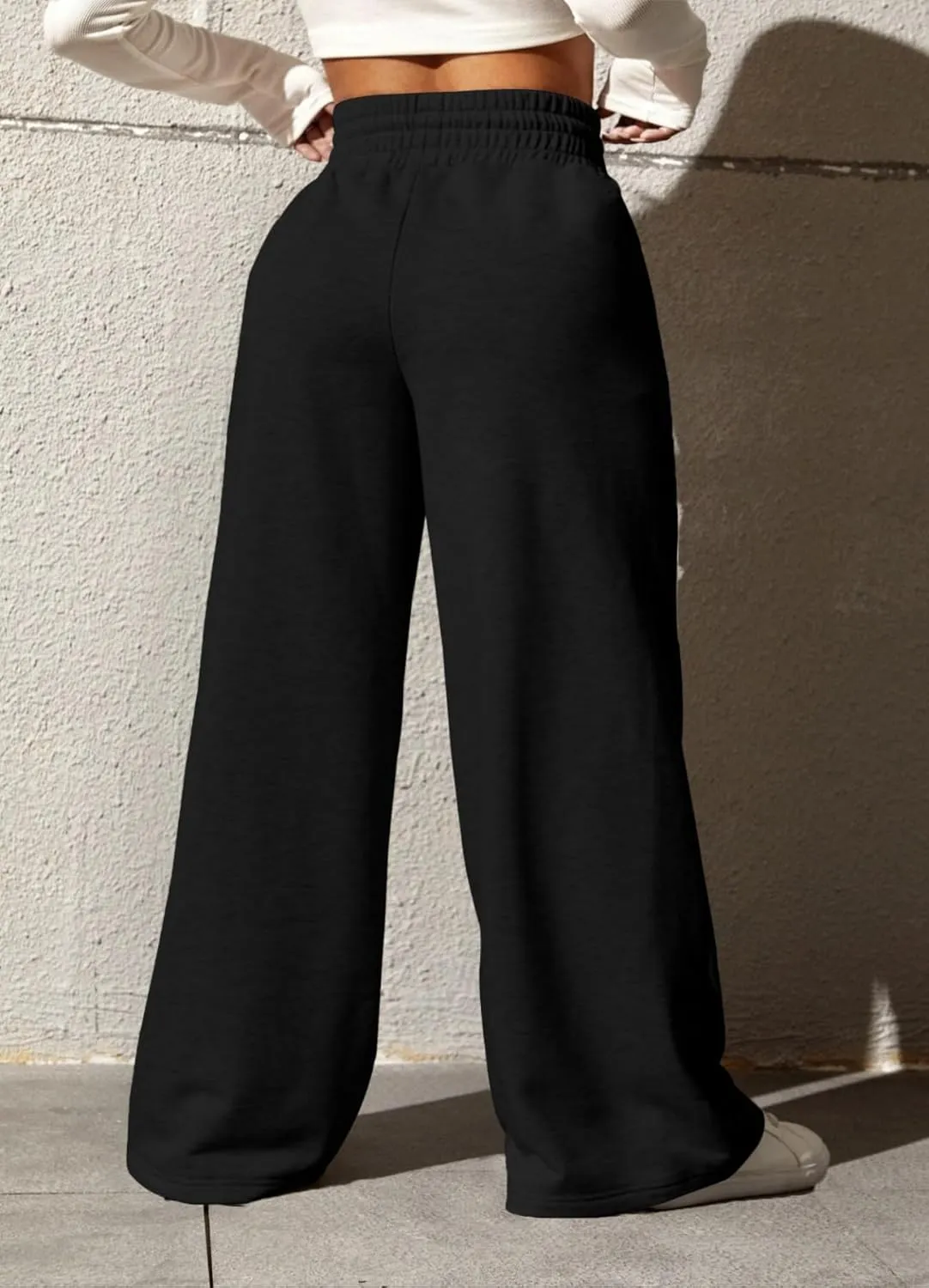 YeGine Women Plus Size Wide Leg Sweatpants Elastic Waist Loose Fit Summer Casual Drawstring Baggy Active Pants