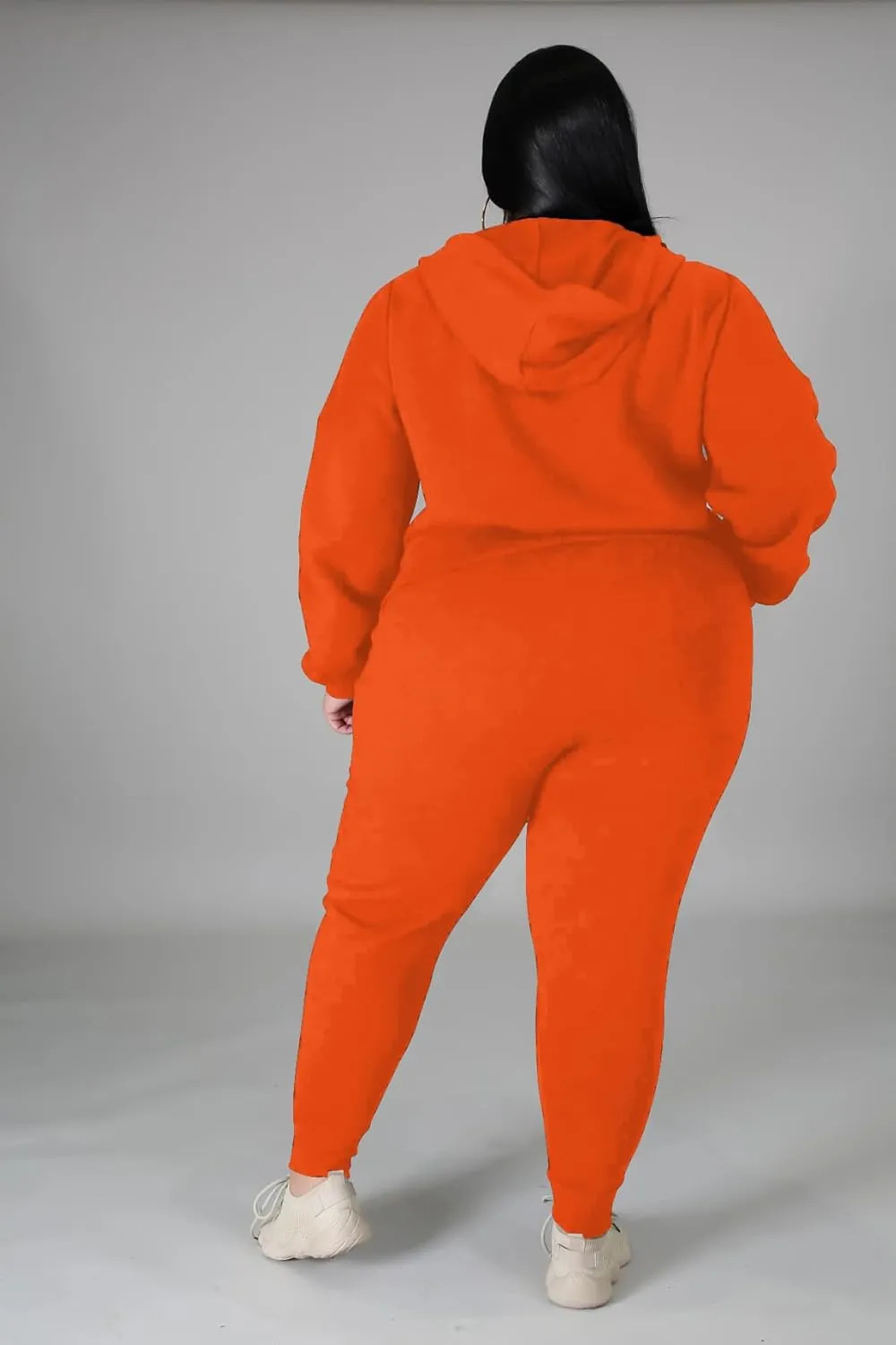 YeGine Womens Plus Size Two Piece Outfits Sweatsuits Casual Long Sleeve Set With Pockets
